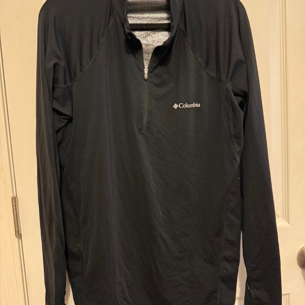 Columbia black quarter zip long sleeve shirt #outdoor #hiking size Xl great